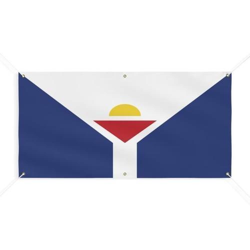 Bannière Drapeau Saint-Martin (Antilles françaises) 6 Oeillets 110x... on Productcaster.