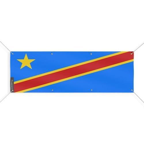 Bannière Drapeau de la république démocratique du Congo 8 Oeillets ... on Productcaster.