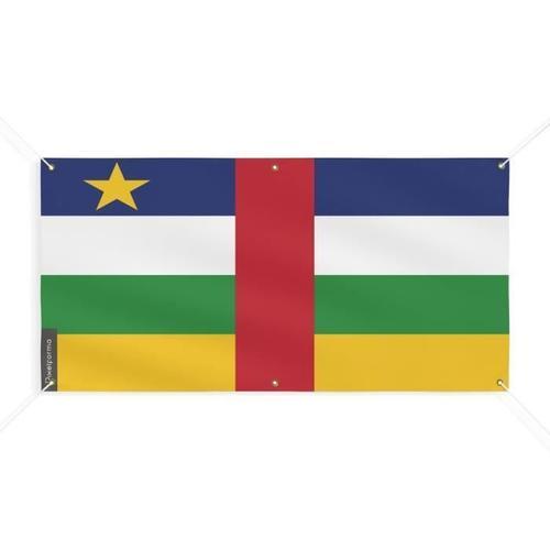 Bannière Drapeau de la République centrafricaine 6 Oeillets 200x400... on Productcaster.