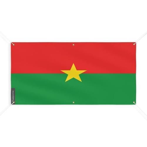 Bannière Drapeau du Burkina Faso 6 Oeillets 160x320cm en polyester on Productcaster.