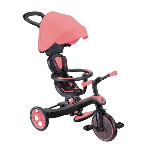 Globber - Tricycle Évolutif Pour Bébé Explorer 4 En 1 - Rose Corail on Productcaster.