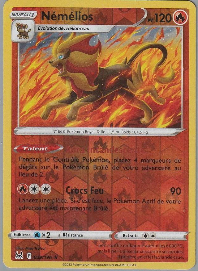 Carte Pokemon - Nemelios - 029/196 - Holo-Reverse - Eb11 Origine Pe... on Productcaster.