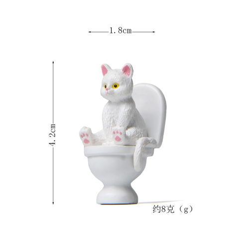 Chat sur les toilettes en résine,décoration de la maison,figurine d... on Productcaster.