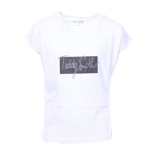 T-Shirt Blanc Fille Teddy Smith T-Clori Mc Jr on Productcaster.