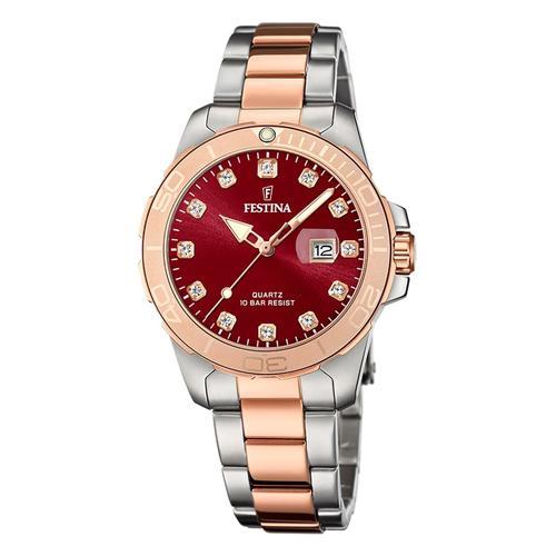 Montre Femme Festina Acier Inoxydable Argent Or Festina Montre-Brac... on Productcaster.