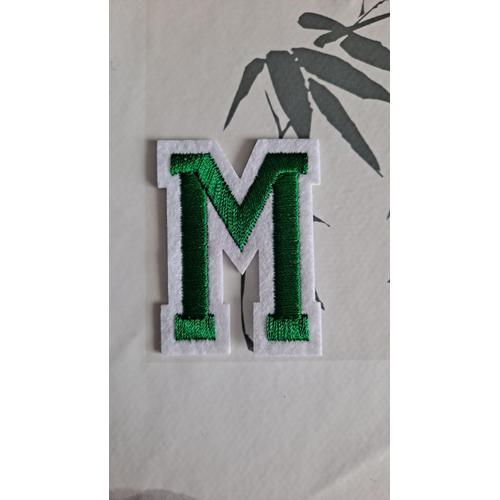 Patch Écusson Thermocollant Lettre "M" Couleur Vert on Productcaster.