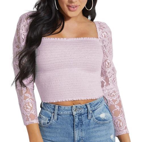 Top Mauve/Dentelle Femme Guess Nila on Productcaster.