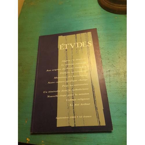 Études Etudes Septembre 1994. Numéro 3. Tome 381, Le Malaise Japona... on Productcaster.