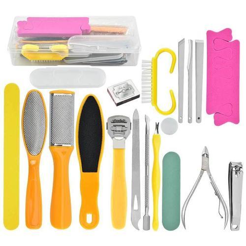 Pt20-1 Jaune - Kit De Soins Professionnels Des Pieds, 20 En 1, Ense... on Productcaster.