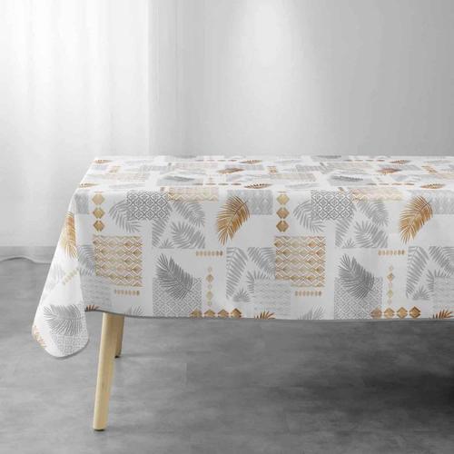 Nappe Imprimée "Olenna" 150x240cm Jaune & Blanc on Productcaster.