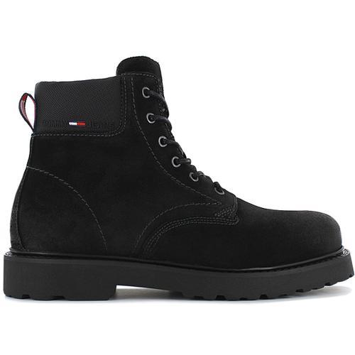 Tommy Hilfiger Short Lace Up Boots - Hommes Bottes Cuir Noir Em0em0... on Productcaster.