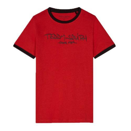 T-Shirt Rouge/Gris Garçon Teddy Smith Ticlass3 on Productcaster.