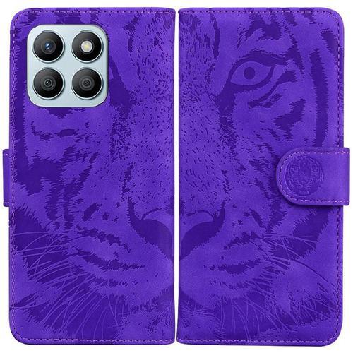 Flip Étui Pour Honor X8b Tigre Mignon En Relief Bicelle De Protecti... on Productcaster.