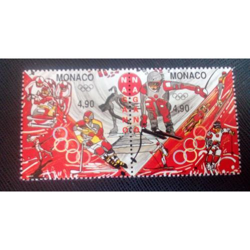 Timbre Monaco Y T 2142 / 2143 Série: Jeux Olympiques D'hiver 1998 -... on Productcaster.