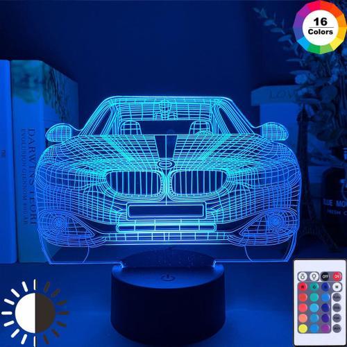 Lampe Led 3d À Effet D'illusion De Voiture De Sport, Veilleuse À Ca... on Productcaster.