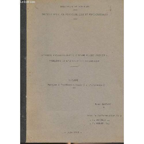 Approche Psychosociologique D Une Classe Freinet : Problèmes De L A... on Productcaster.