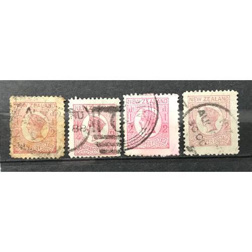 Lot De 4 Timbres Oblitérés Nouvelle Zélande 1873 / 1875 on Productcaster.