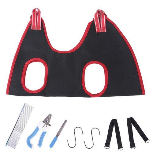 S - 8sets Black Red - Hamac De Toilettage Pour Chien Et Chat, Aide ... on Productcaster.