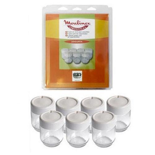 Lot de 7 pots en verre avec couvercle - Yaourtière (A14A03 MOULINEX) on Productcaster.