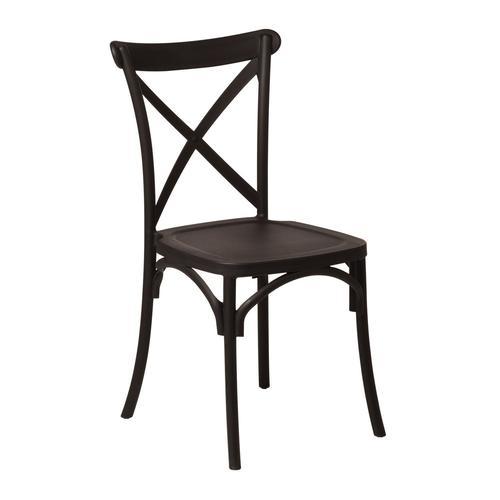 Lot De 4 Chaises De Salle À Manger Empilables Otax Noir on Productcaster.