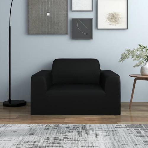 Vidaxl Housse Extensible De Canapé Noir Jersey De Polyester on Productcaster.