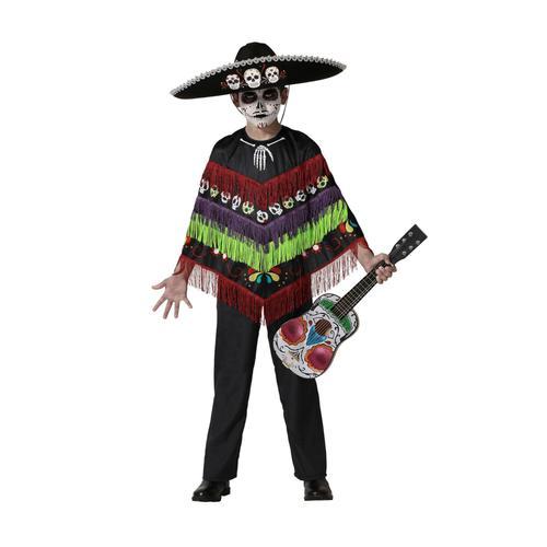 Déguisement Poncho Squelette Dia De Los Muertos Enfant - Taille: 5-... on Productcaster.