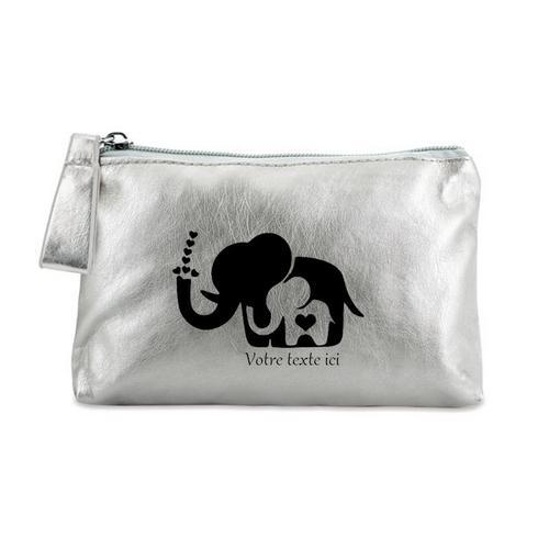 Trousse argent maquillage stylo pochette elephant et maman on Productcaster.