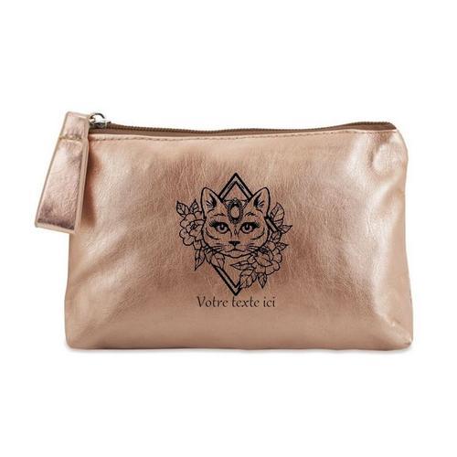 Porte monnaie dore pochette chat et feur on Productcaster.