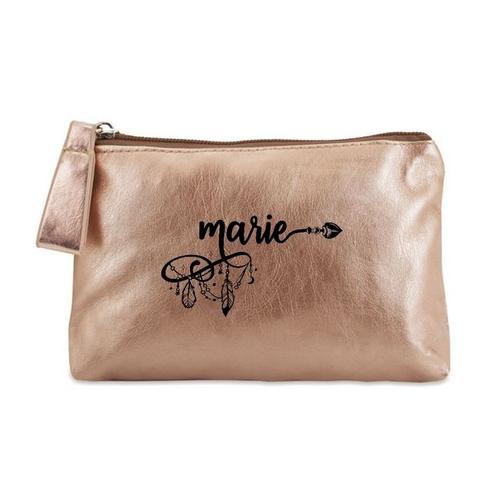 Porte monnaie dore pochette prenom lune on Productcaster.