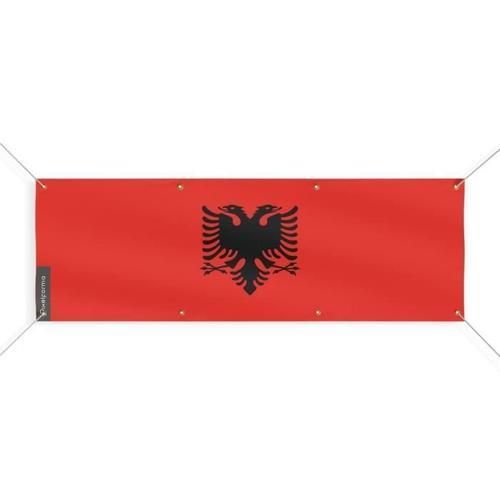 Bannière Drapeau de l'Albanie 8 Oeillets 190x570 cm on Productcaster.