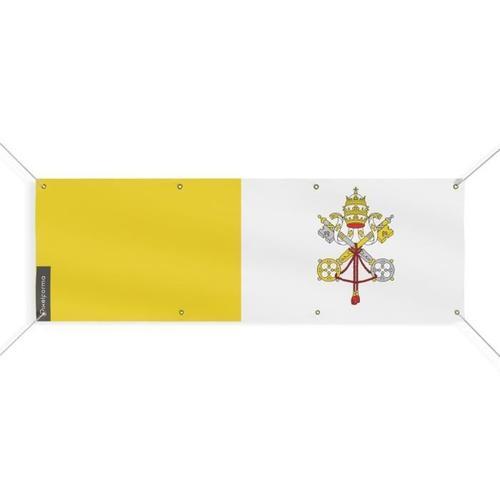 Bannière Drapeau du Vatican 8 Oeillets 90x270 cm on Productcaster.