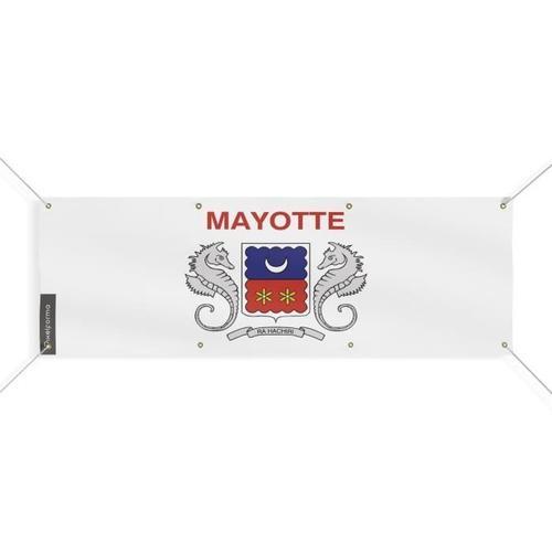 Bannière Drapeau De Mayotte 8 Oeillets 90x270 Cm on Productcaster.