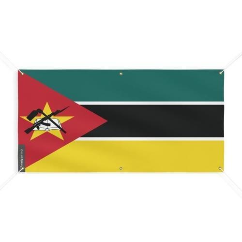 Bannière Drapeau du Mozambique 6 Oeillets 70x140cm en polyester on Productcaster.