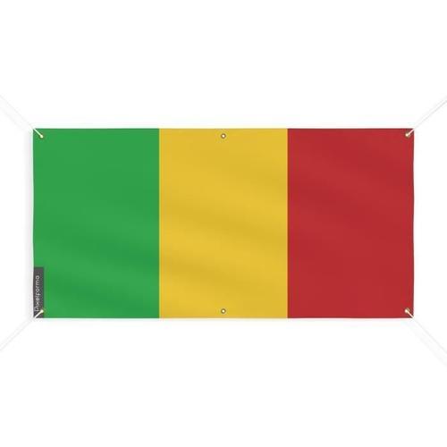 Bannière Drapeau Du Mali 6 Oeillets 170x340cm En Polyester on Productcaster.