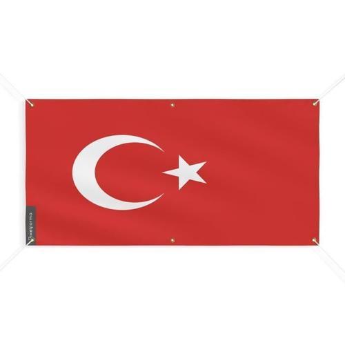 Bannière Drapeau de la Turquie 6 Oeillets 90x180cm en polyester on Productcaster.