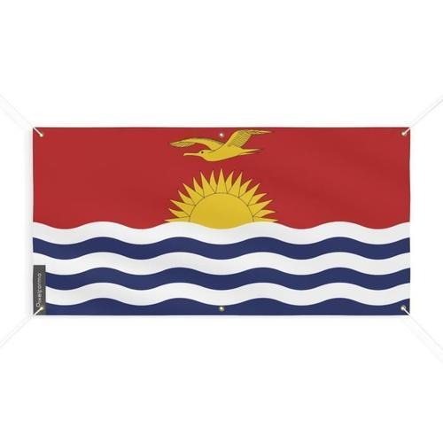 Bannière Drapeau Des Kiribati 6 Oeillets 140x280cm En Polyester on Productcaster.