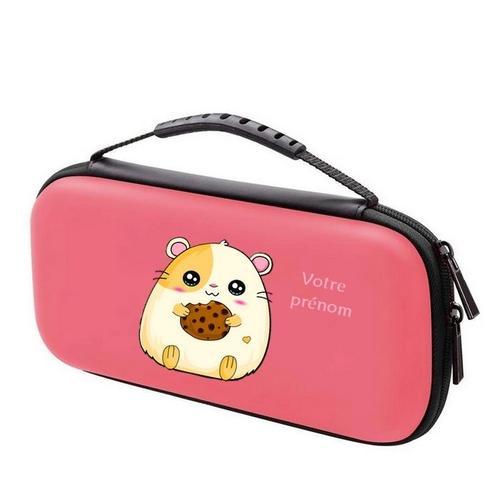 Etui Pochette Switch Lite Corail + Verre Hamster Kawaii on Productcaster.