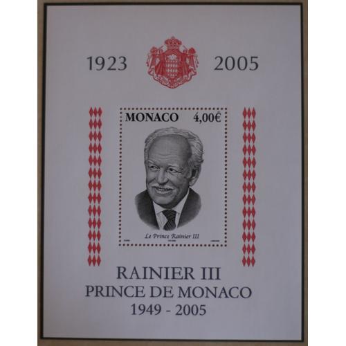 Timbre Commémoratif Du Prince Rainier Iii De Monaco on Productcaster.