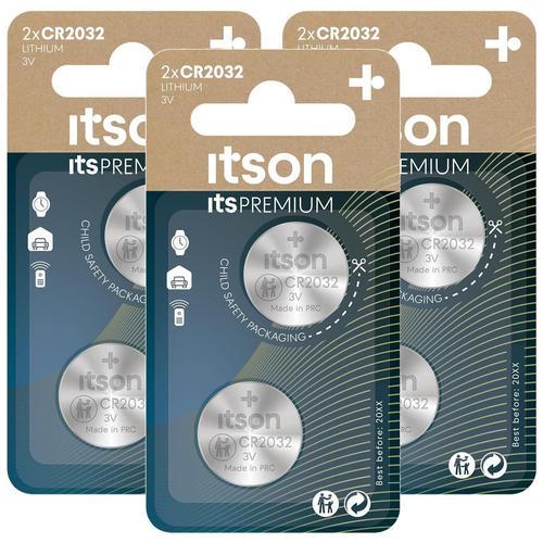 ITSON Lot de 3 Packs de 2 Piles Bouton Lithium CR2032 3V Idéale Clé... on Productcaster.