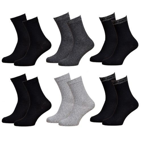 Chaussettes Femme Fantaisie Confort Coton Majoritaire Pack De 6 Pai... on Productcaster.