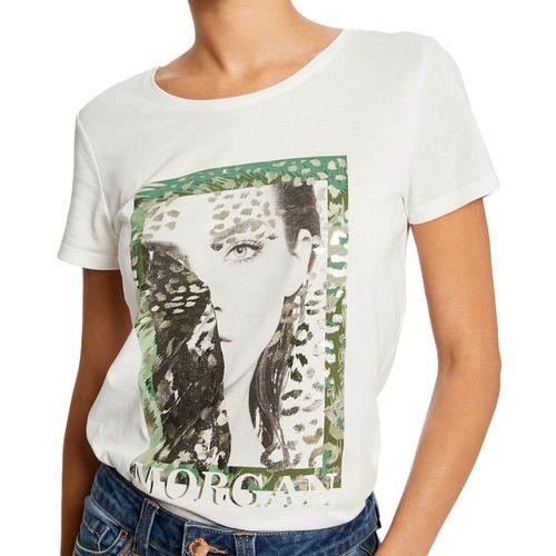 T-Shirt Blanc Femme Morgan Dsava on Productcaster.