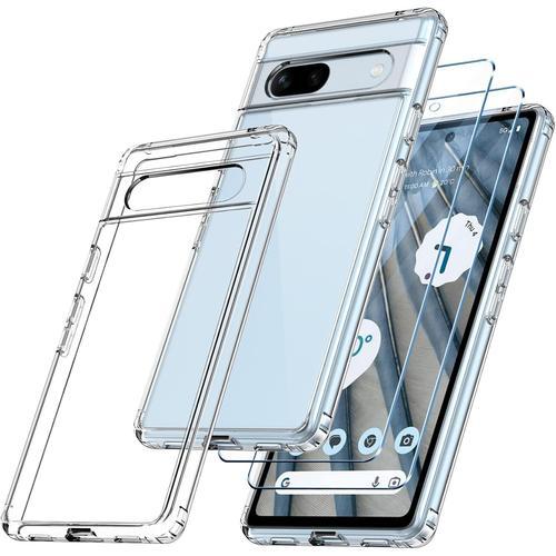 Coque Compatible Avec Google Pixel 7a Et 2 Pièces Verre Trempé, Pro... on Productcaster.