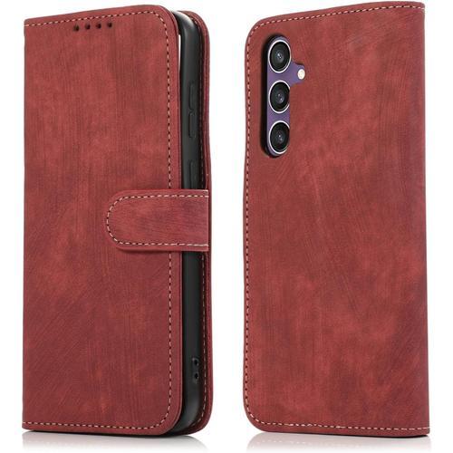 Coque Pour Samsung Galaxy S23 Fe 5g (6.4), Housse Etui En Cuir Pu P... on Productcaster.