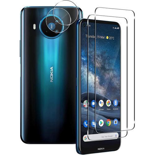 Verre Trempe Pour Nokia 8.3 2 Pieces + Camera Arriere Protecteur 2 ... on Productcaster.