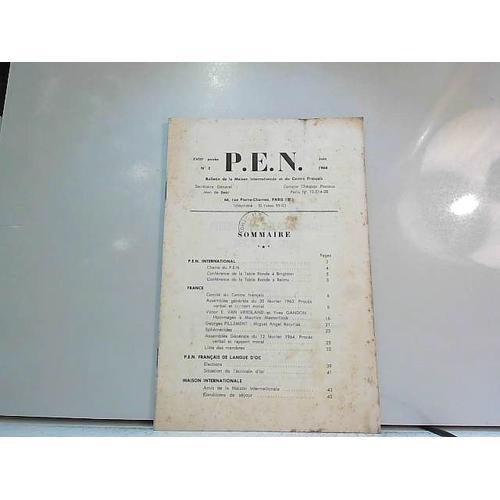 P.E.N. Bull. De La Maison Internationale & Du Centre Français, Juin... on Productcaster.