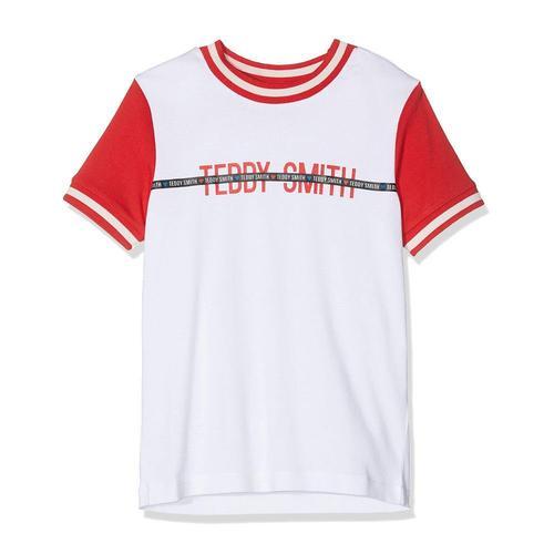 T-Shirt Blanc/Rouge Fille Teddy Smith Tida on Productcaster.