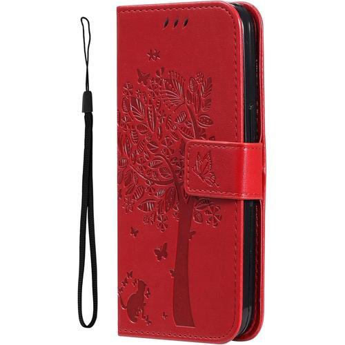 Coque Pour Samsung Galaxy A9 2018 - Chatte Arbre Cuir Pu Étui Porte... on Productcaster.