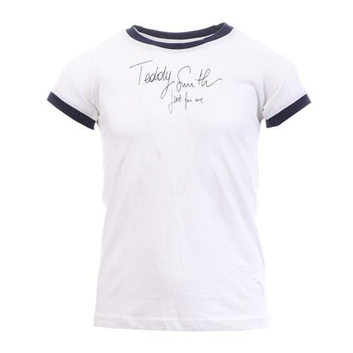 T-Shirt Blanc Fille Teddy Smith Tifar on Productcaster.