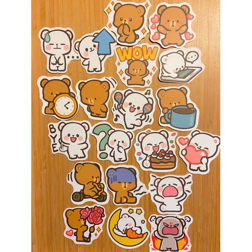 Lot De 20 Stickers Autocollants Kawaii Ours (B) on Productcaster.