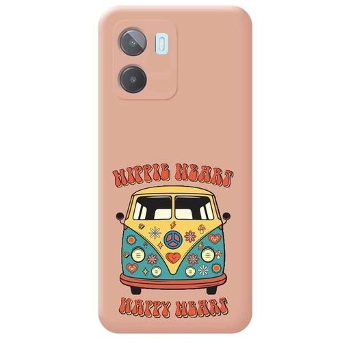 Coque Rose Oppo A77 Van Hippie Peace And Love on Productcaster.